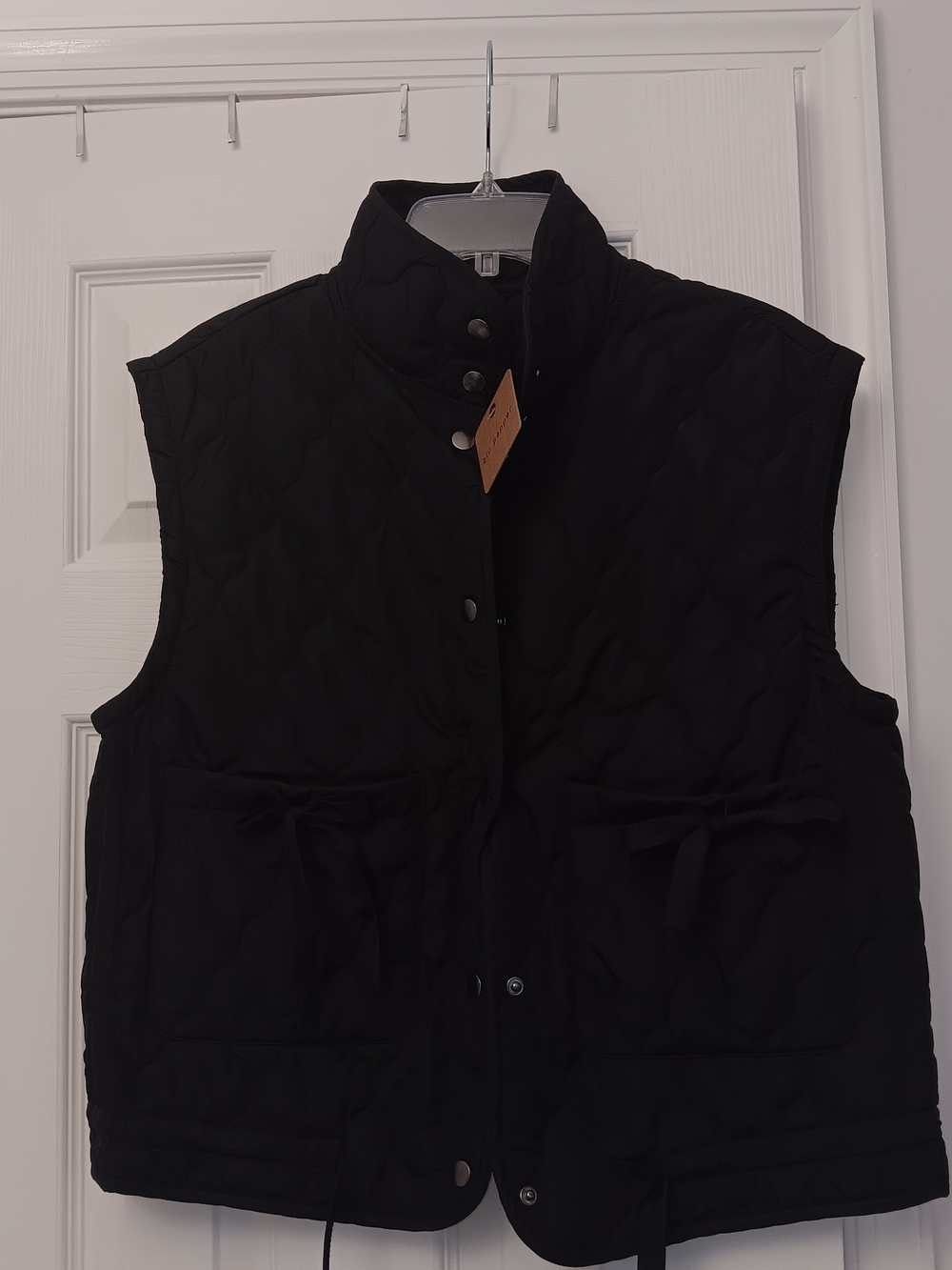 Blu Pepper Black Quilted Sleeveless Puffer Vest